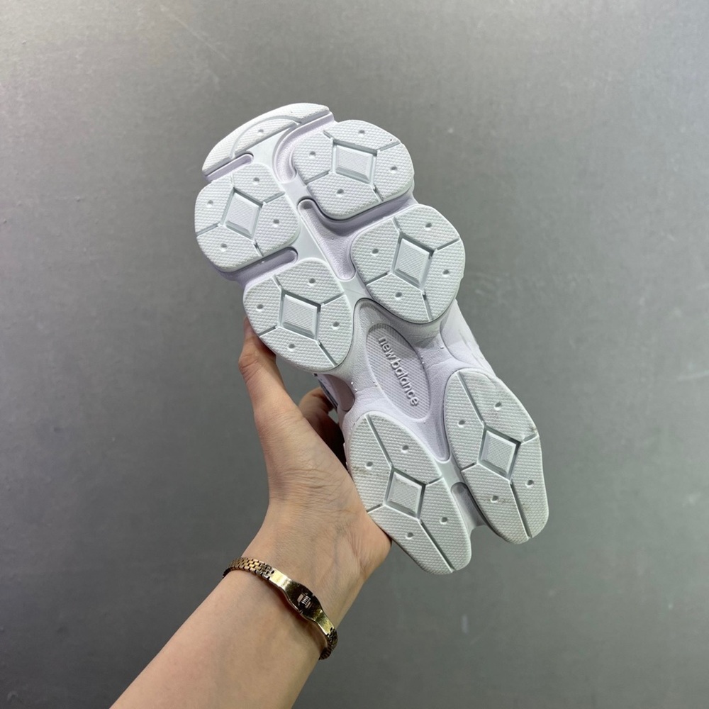 New Balance 9060 Women's All-White Chunky Trainer Sneakers - Picture 6 of 6